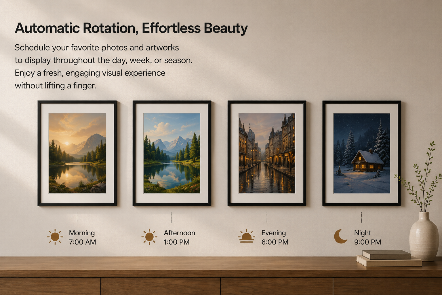 Can PixTree E Ink Canvas Change Pictures Automatically?